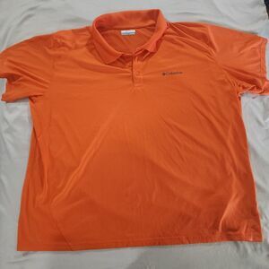 Columbia‎ Men's Orange Short Sleeve Polo Shirt 2XL